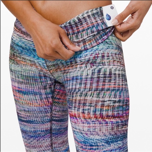 Lululemon Wunder Train High-Rise Tight 25" Digital Oasis White Multi sz 8 - Picture 2 of 10